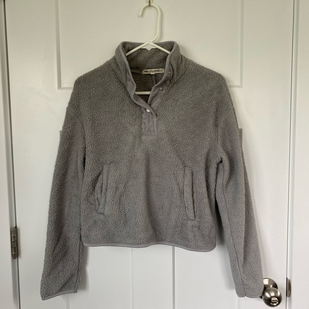 Wallflower Gray Sherpa Jacket